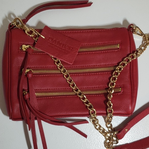 NWOT DANIER Red Leather Crossbody Purse - Picture 3 of 8